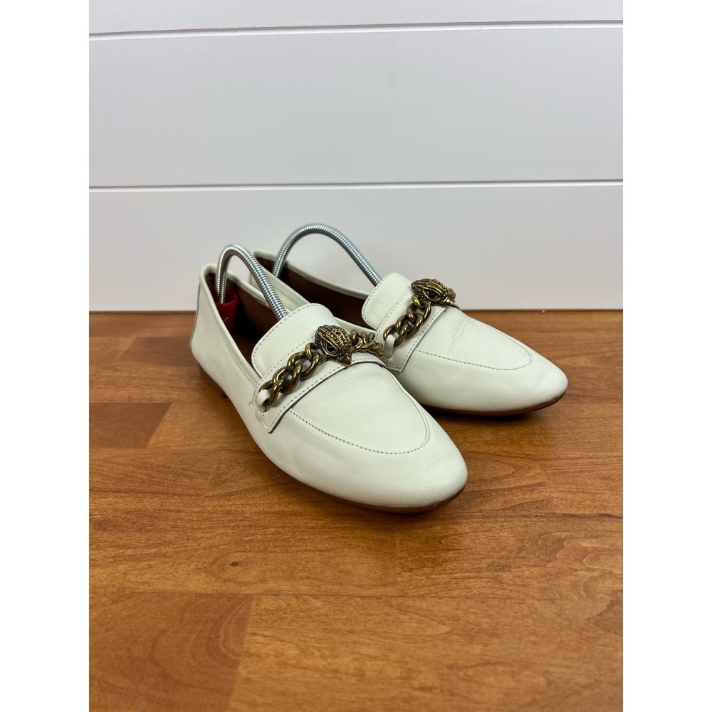 Kurt Geiger London gold chain accent loafers size 38 or 7 flat casual comfort